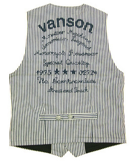 VANSON バンソン レースアップ ベスト スカル刺繍ジレ